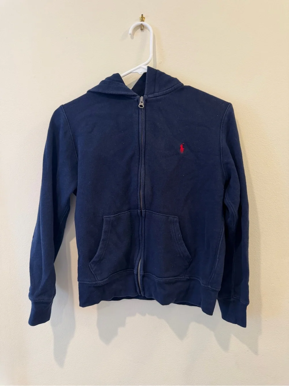 Polo by Ralph Lauren Navy Zip Hoodie with Red Pony